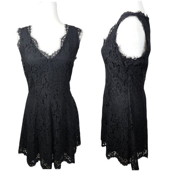 Joie Dresses & Skirts - Joie Black Nikolina Allover Lace Cocktail Mini Dress Size Medium